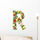 Flower Arrangement Letter R Wall Decal