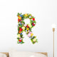 Flower Arrangement Letter R Wall Decal