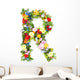 Flower Arrangement Letter R Wall Decal