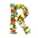 Flower Arrangement Letter R Wall Decal