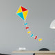 Color Paper Kite on White Background Wall Decal