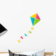 Color Paper Kite on White Background Wall Decal