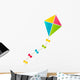 Color Paper Kite on White Background Wall Decal