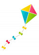 Color Paper Kite on White Background Wall Decal