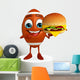 Rugby Ball Character Wall Decal