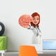 Young Doctor with brain anatomy Wall Decal