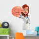 Young Doctor with brain anatomy Wall Decal