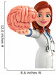 Young Doctor with brain anatomy Wall Decal