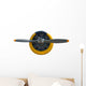 Vintage Radial Engine Prop Isolated on White Wall Decal
