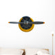 Vintage Radial Engine Prop Isolated on White Wall Decal