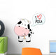 cute baby cow cartoon Wall Decal