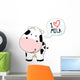 cute baby cow cartoon Wall Decal