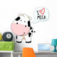 cute baby cow cartoon Wall Decal