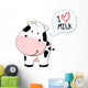 cute baby cow cartoon Wall Decal
