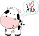 cute baby cow cartoon Wall Decal