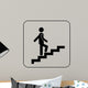 Man on Stairs going up symbol, vector Wall Decal