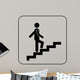 Man on Stairs going up symbol, vector Wall Decal