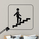 Man on Stairs going up symbol, vector Wall Decal