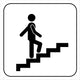 Man on Stairs going up symbol, vector Wall Decal