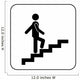 Man on Stairs going up symbol, vector Wall Decal