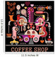 Coffee Shop Wall Mural