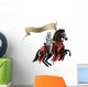 Knight on horse with flag Wall Decal