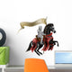 Knight on horse with flag Wall Decal