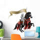 Knight on horse with flag Wall Decal