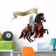 Knight on horse with flag Wall Decal