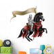 Knight on horse with flag Wall Decal