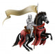 Knight on horse with flag Wall Decal