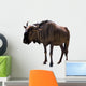 Blue Wild Wildebeest Wall Decal