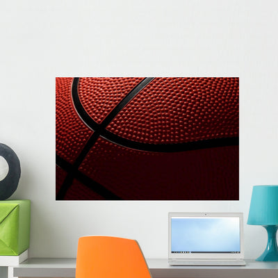 Ball to Basketball Wall Decal shown on a wall