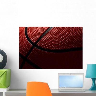 Ball to Basketball Wall Mural shown on a wall