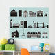 Silhouettes Famous Cities Vector