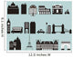 Silhouettes Famous Cities Vector
