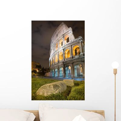 Colosseum Rome Wall Mural shown on a wall