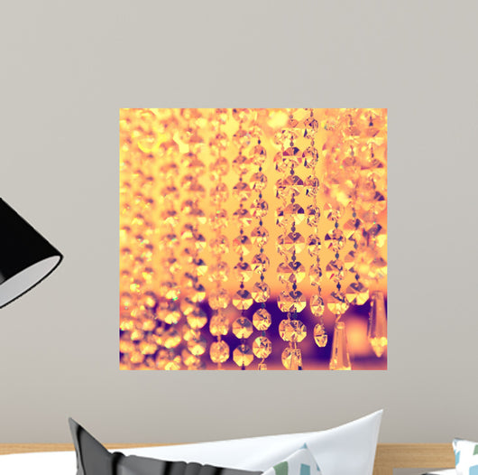 Vintage crystal lamp details Wall Mural