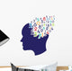 Concept of mathematical brain logo Wall Decal