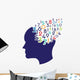 Concept of mathematical brain logo Wall Decal