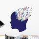 Concept of mathematical brain logo Wall Decal