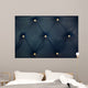 White Bottoned Blue Leather