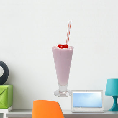 Milkshake Wall Decal shown on a wall