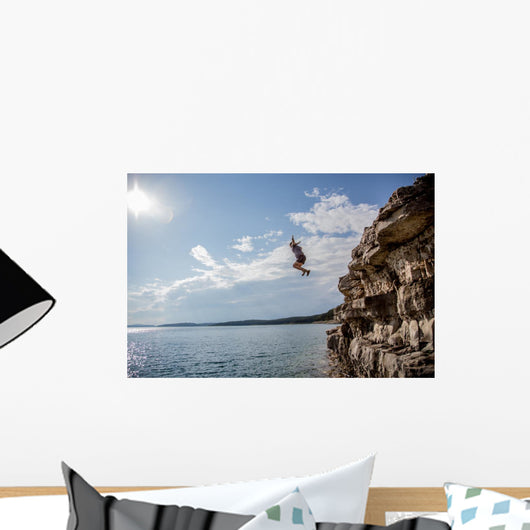 Cliff Jumping Wall Decal
