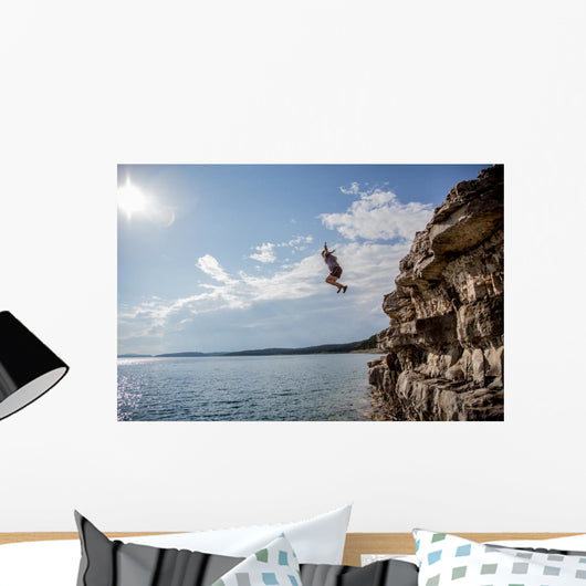 Cliff Jumping Wall Decal