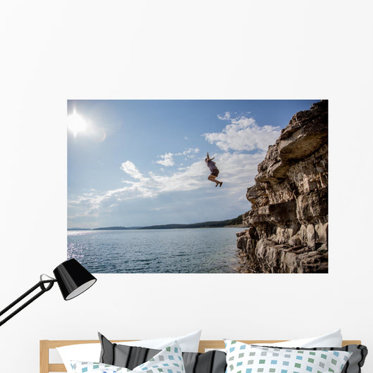 Cliff Jumping Wall Decal