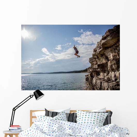 Cliff Jumping Wall Decal