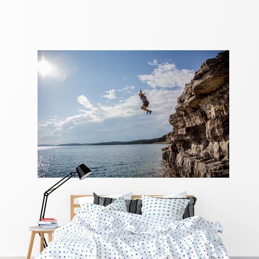 Cliff Jumping Wall Decal