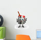 Paint Bucket Character is pointing Wall Decal