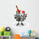 Paint Bucket Character is pointing Wall Decal